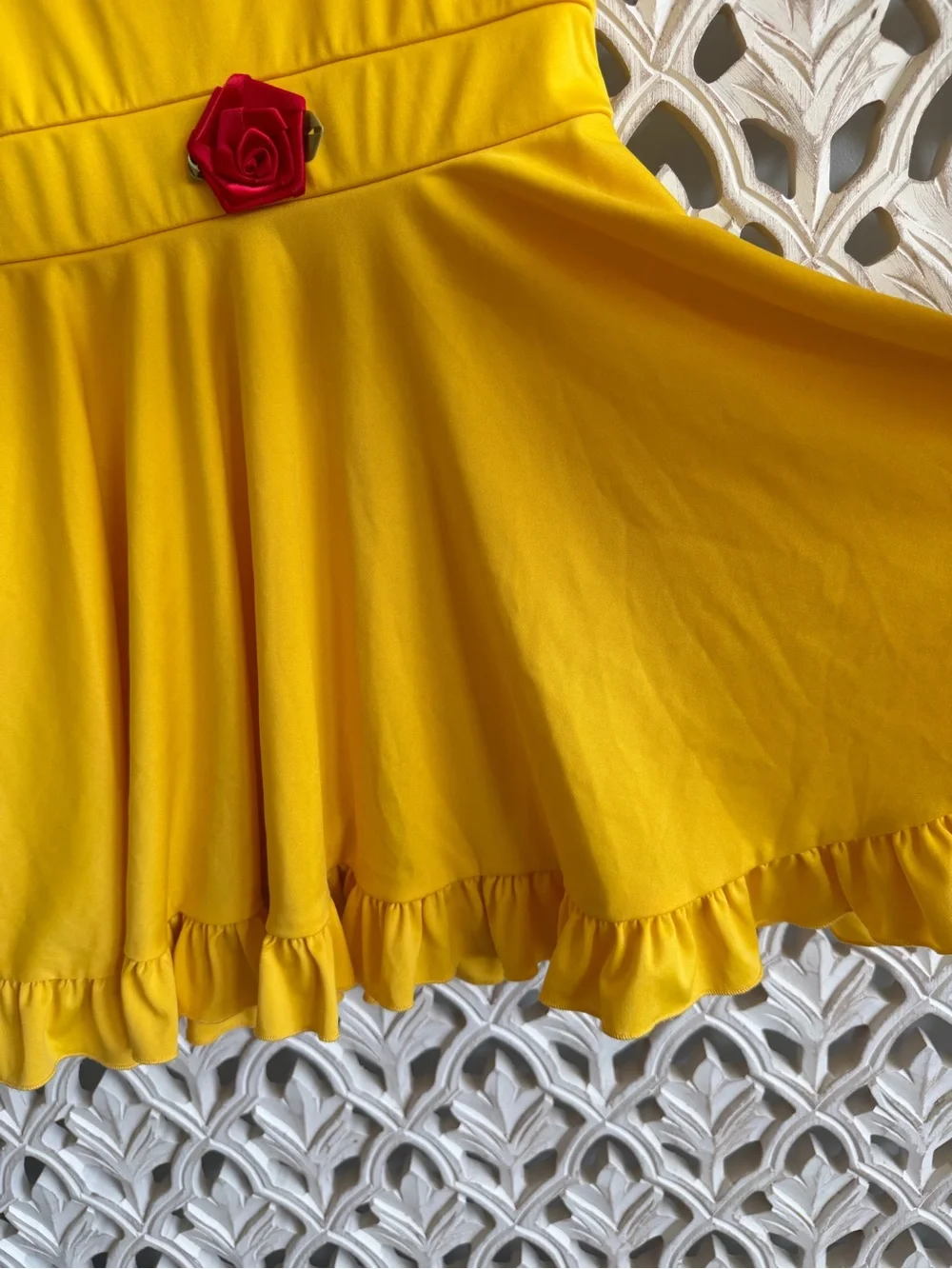 Little Adventures Belle Princess Dress Costume Size 6 Yellow Rose